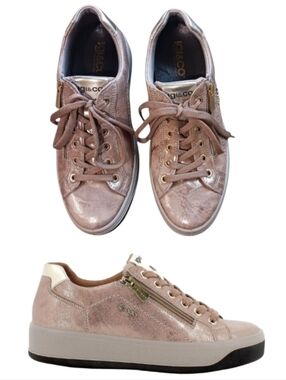 Igi&Co Donna AVA Metallic Leather Sneaker